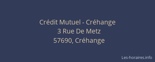 Cr&eacute;dit Mutuel - Cr&eacute;hange
