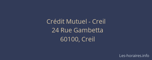 Cr&eacute;dit Mutuel - Creil