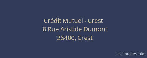 Crédit Mutuel - Crest
