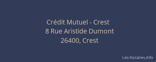 Cr&eacute;dit Mutuel - Crest