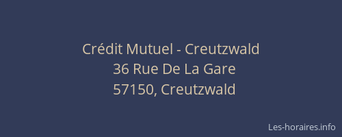 Cr&eacute;dit Mutuel - Creutzwald