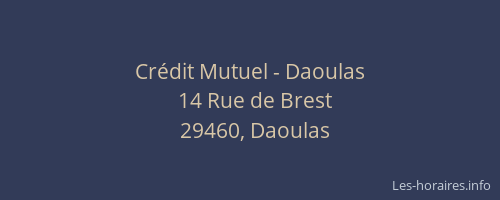 Cr&eacute;dit Mutuel - Daoulas