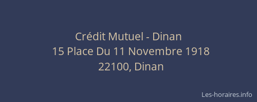 Cr&eacute;dit Mutuel - Dinan