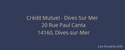 Crédit Mutuel - Dives Sur Mer