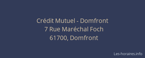 Cr&eacute;dit Mutuel - Domfront