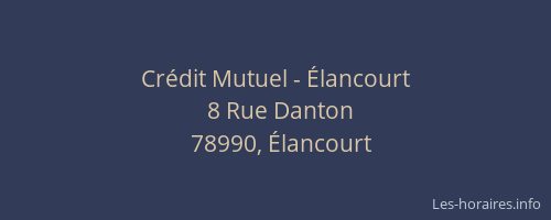Cr&eacute;dit Mutuel - &Eacute;lancourt