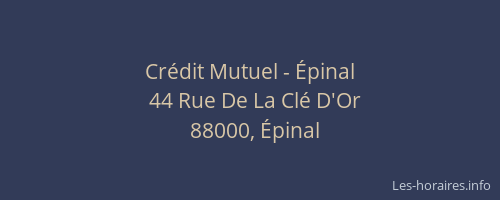 Cr&eacute;dit Mutuel - &Eacute;pinal