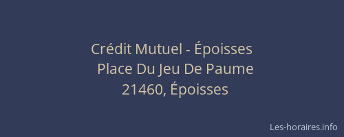 Cr&eacute;dit Mutuel - &Eacute;poisses