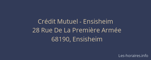 Cr&eacute;dit Mutuel - Ensisheim