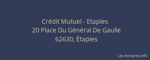 Cr&eacute;dit Mutuel - Etaples