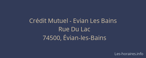 Crédit Mutuel - Evian Les Bains