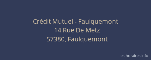 Crédit Mutuel - Faulquemont