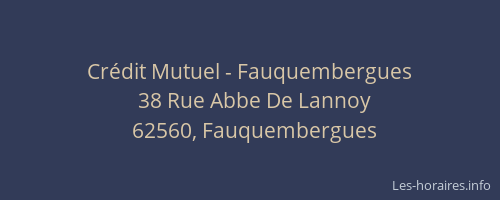 Cr&eacute;dit Mutuel - Fauquembergues