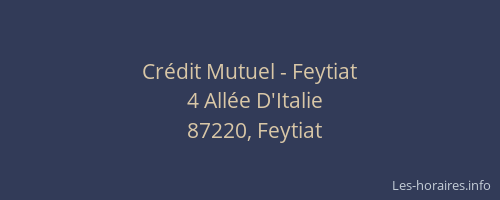 Cr&eacute;dit Mutuel - Feytiat