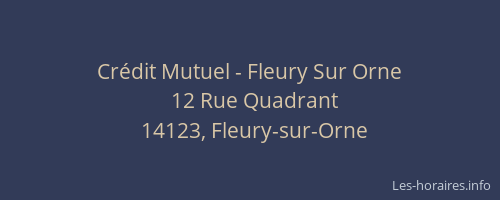 Crédit Mutuel - Fleury Sur Orne