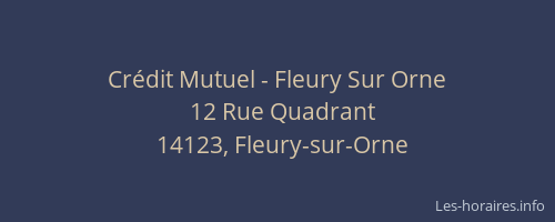 Cr&eacute;dit Mutuel - Fleury Sur Orne