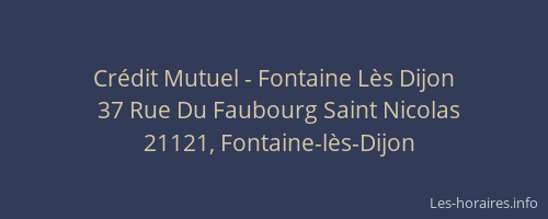 Crédit Mutuel - Fontaine Lès Dijon