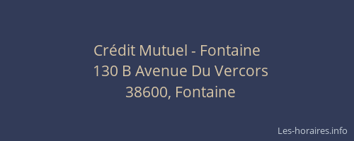 Crédit Mutuel - Fontaine