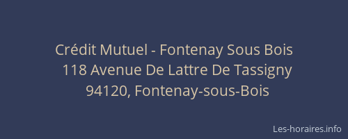 Crédit Mutuel - Fontenay Sous Bois