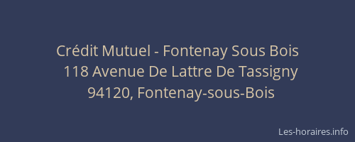 Cr&eacute;dit Mutuel - Fontenay Sous Bois