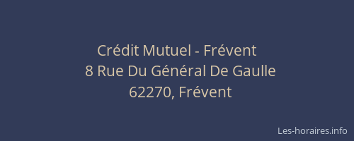 Cr&eacute;dit Mutuel - Fr&eacute;vent