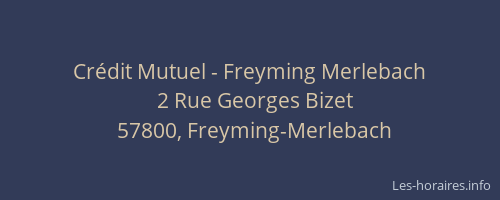 Cr&eacute;dit Mutuel - Freyming Merlebach
