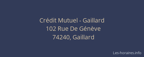 Cr&eacute;dit Mutuel - Gaillard
