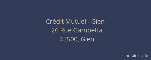 Cr&eacute;dit Mutuel - Gien