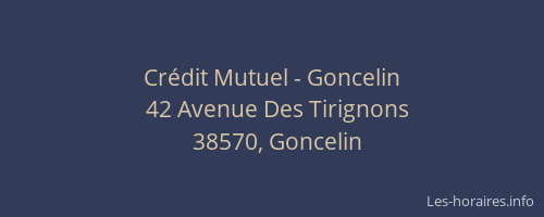Cr&eacute;dit Mutuel - Goncelin