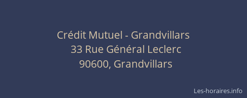Crédit Mutuel - Grandvillars