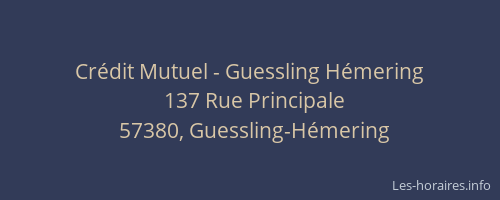 Cr&eacute;dit Mutuel - Guessling H&eacute;mering