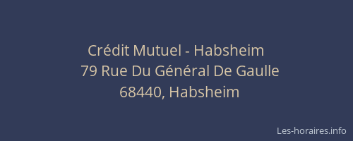 Crédit Mutuel - Habsheim