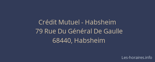 Cr&eacute;dit Mutuel - Habsheim