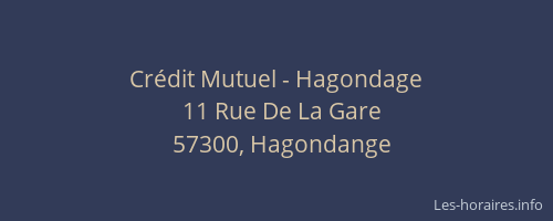 Cr&eacute;dit Mutuel - Hagondage
