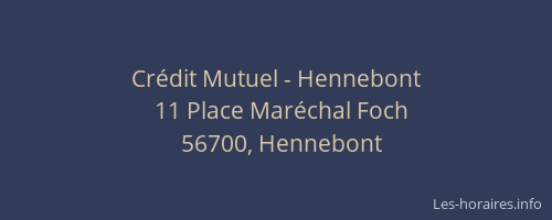 Cr&eacute;dit Mutuel - Hennebont