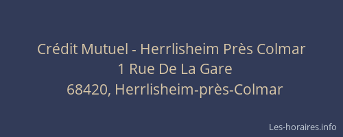 Crédit Mutuel - Herrlisheim Près Colmar