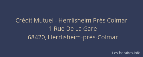 Cr&eacute;dit Mutuel - Herrlisheim Pr&egrave;s Colmar