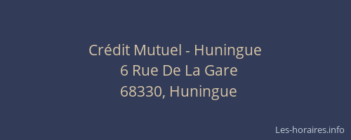 Cr&eacute;dit Mutuel - Huningue