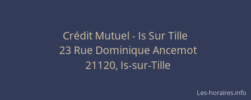 Cr&eacute;dit Mutuel - Is Sur Tille