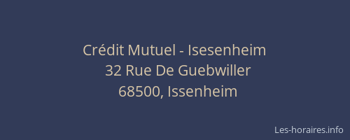 Cr&eacute;dit Mutuel - Isesenheim