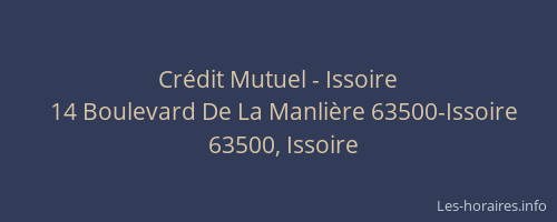 Cr&eacute;dit Mutuel - Issoire