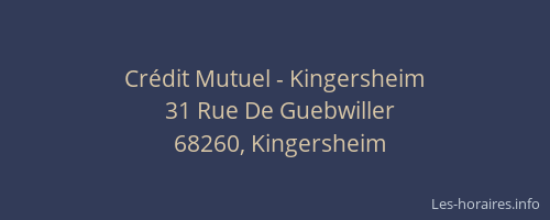 Crédit Mutuel - Kingersheim
