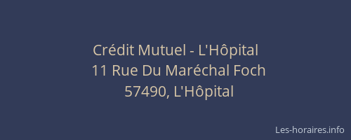 Crédit Mutuel - L'Hôpital
