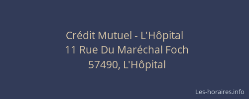 Cr&eacute;dit Mutuel - L'H&ocirc;pital