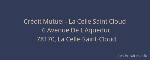 Crédit Mutuel - La Celle Saint Cloud