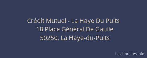 Cr&eacute;dit Mutuel - La Haye Du Puits