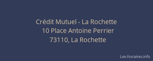 Crédit Mutuel - La Rochette