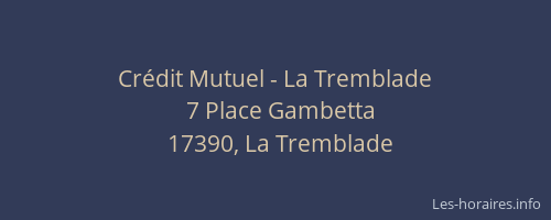Cr&eacute;dit Mutuel - La Tremblade