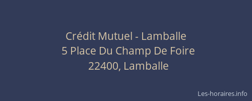Crédit Mutuel - Lamballe