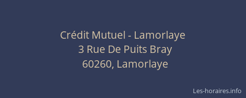 Crédit Mutuel - Lamorlaye